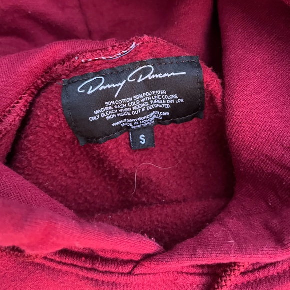 Danny Duncan Virginity Rocks Hoodie Juniors S Maroon & Gold Hooded Sweatshirt - Picture 5 of 9